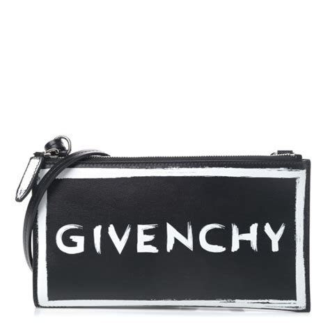 givenchy graffiti clutch|GIVENCHY Smooth Calfskin Graffiti Paint Logo Pouch Black .